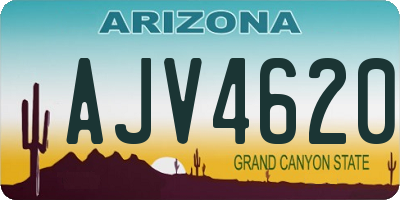 AZ license plate AJV4620