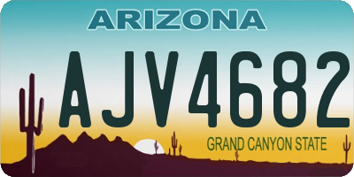AZ license plate AJV4682