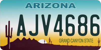 AZ license plate AJV4686