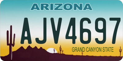 AZ license plate AJV4697