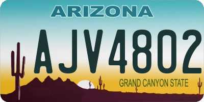 AZ license plate AJV4802