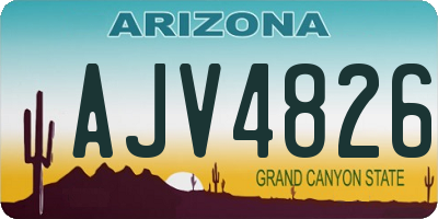 AZ license plate AJV4826