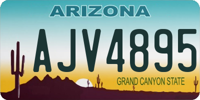 AZ license plate AJV4895