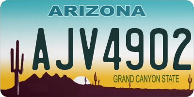 AZ license plate AJV4902