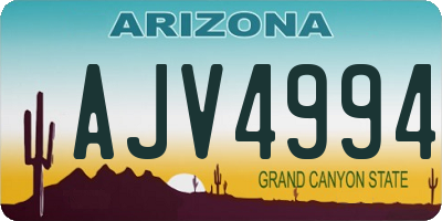 AZ license plate AJV4994