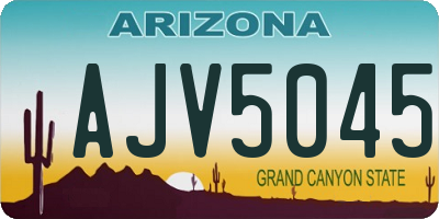 AZ license plate AJV5045