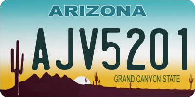 AZ license plate AJV5201
