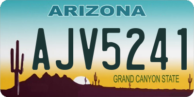 AZ license plate AJV5241
