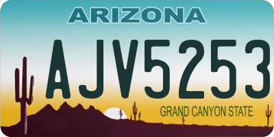 AZ license plate AJV5253