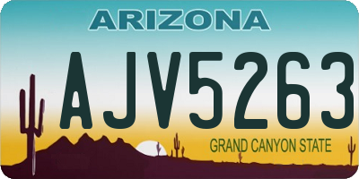 AZ license plate AJV5263