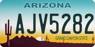AZ license plate AJV5282