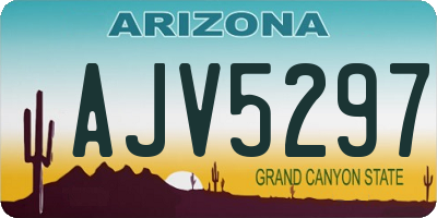 AZ license plate AJV5297