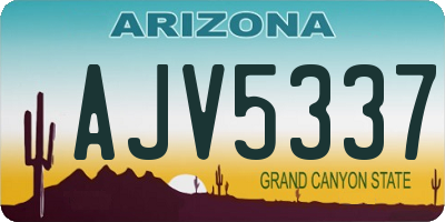 AZ license plate AJV5337