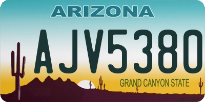 AZ license plate AJV5380