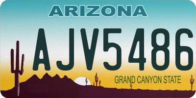 AZ license plate AJV5486