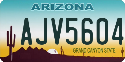 AZ license plate AJV5604