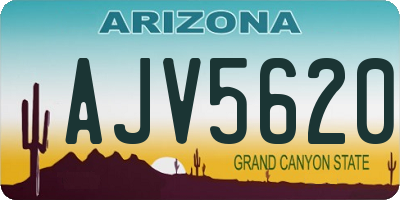 AZ license plate AJV5620