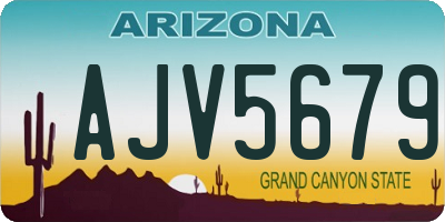 AZ license plate AJV5679