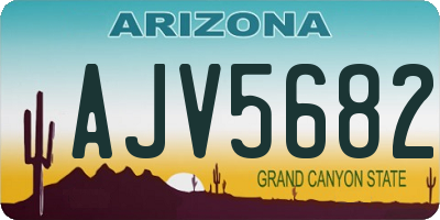 AZ license plate AJV5682