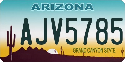AZ license plate AJV5785
