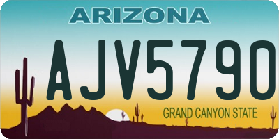 AZ license plate AJV5790