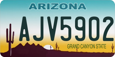 AZ license plate AJV5902