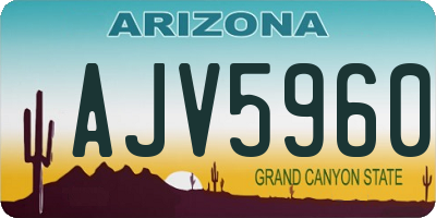 AZ license plate AJV5960