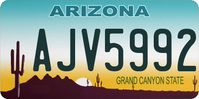 AZ license plate AJV5992