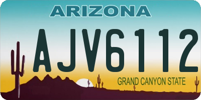 AZ license plate AJV6112