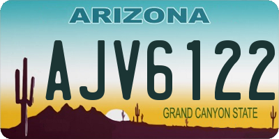 AZ license plate AJV6122