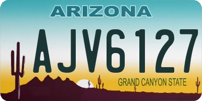 AZ license plate AJV6127