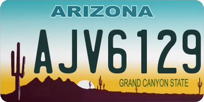 AZ license plate AJV6129
