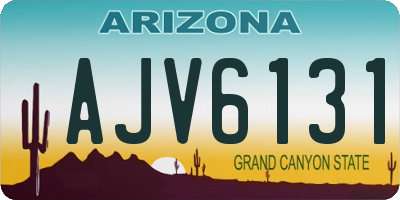 AZ license plate AJV6131