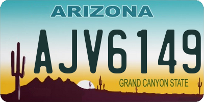 AZ license plate AJV6149