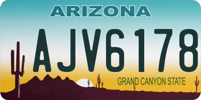 AZ license plate AJV6178
