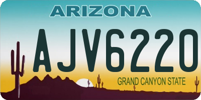 AZ license plate AJV6220