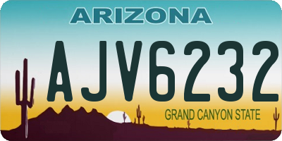 AZ license plate AJV6232