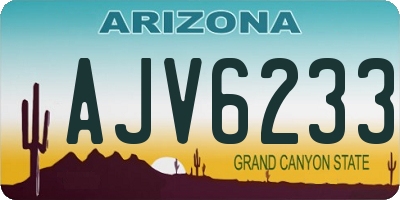 AZ license plate AJV6233