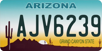 AZ license plate AJV6239