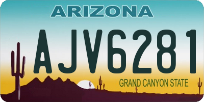 AZ license plate AJV6281