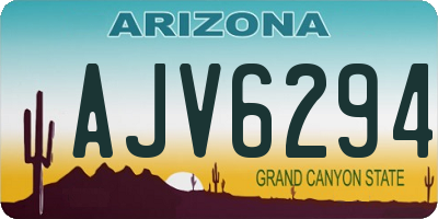 AZ license plate AJV6294
