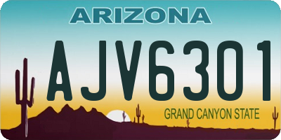 AZ license plate AJV6301