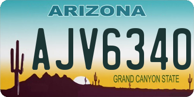 AZ license plate AJV6340