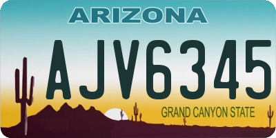 AZ license plate AJV6345