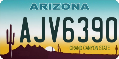 AZ license plate AJV6390