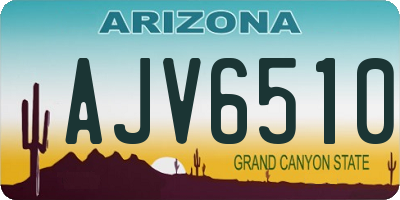 AZ license plate AJV6510