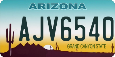 AZ license plate AJV6540