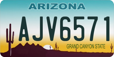 AZ license plate AJV6571