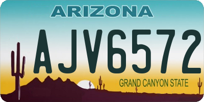 AZ license plate AJV6572