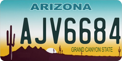 AZ license plate AJV6684
